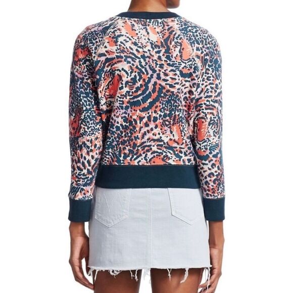 Mother The Square Lightweight Leopard Sweatshirt Woman’s Small - Picture 2 of 11
